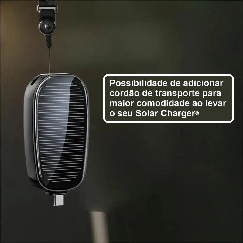 Carregador Tipo-C Portátil de Energia Solar 1200mAh - Solar Charger®